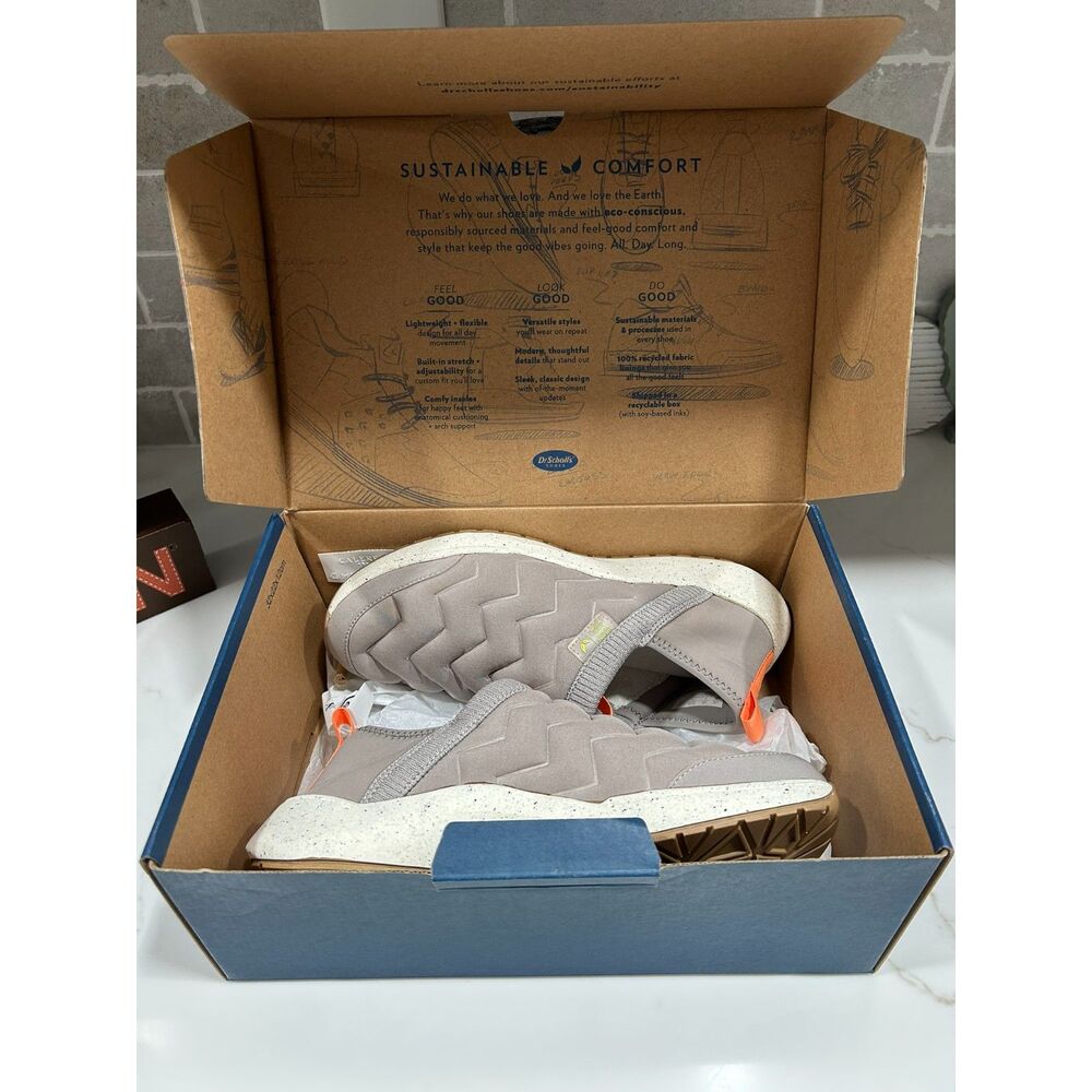 Dr. Scholl's Women's Home And Out Slip-On Slipper Sneaker Grey Size 9 NWT
